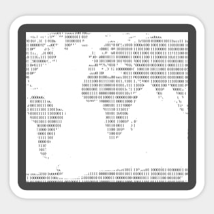 World map in Binary code Sticker